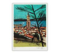 SSLDP LFHLI Poster di Bernard Buffet, Paesaggio architettonico, Arte murale, Dipinto su Tela e Stampe di Bernard Buffet, Decorazione per la casa nordica, Immagine 40x60cm, Senza Cornice