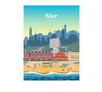 SSLDP LFHLI Poster di Città turistiche Famose nel Mondo, Paesaggio Urbano, Dipinto su Tela, Arte murale e Stampe di Città turistiche, Arredamento Moderno per la casa, Immagine 50x70cmx1 Senza Cornice