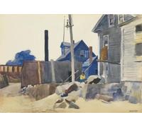 SSLDP LFHLI Poster di Edward Hopper Architettura della Città Paesaggio Arte murale Edward Hopper Pittura e Stampe su Tela Foto di Arredamento della casa 50x70cm Senza Cornice