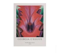 SSLDP LFHLI Poster di Georgia O'Keeffe, Fiori di Canna Rossi, Dipinto su Tela, Georgia O'Keeffe, Stampe e Quadri per la Decorazione della casa, Quadri da Parete 50x70cmx1 Senza Cornice