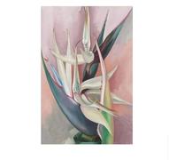 SSLDP LFHLI Poster di Georgia O'Keeffe, Uccello del Paradiso Bianco, Arte da Parete, Stampe di Georgia O'Keeffe, Dipinto Moderno su Tela per la Decorazione della Casa, Immagine 50x80cm Senza Cornice