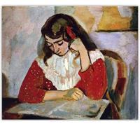 SSLDP LFHLI Poster di Henri Matisse《La lettrice, Marguerite Matisse》Arte murale e Stampe Henri Matisse Dipinto su Tela Decorazione per la casa Immagine 60x70cmx1 Senza Cornice