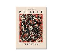 SSLDP LFHLI Poster di Jackson Pollock, Astratto, Psichedelico, Arte murale, Jackson Pollock, Dipinto su Tela, Stampe nordiche per la Decorazione della casa, Immagine 50x70cmx1 Senza Cornice
