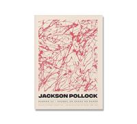 SSLDP LFHLI Poster di Jackson Pollock, Astratto, Psichedelico, Arte murale, Jackson Pollock, Dipinto su Tela, Stampe nordiche per la Decorazione della casa, Immagine 50x70cmx1 Senza Cornice