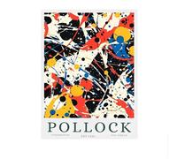 SSLDP LFHLI Poster di Jackson Pollock, Colori Astratti e Linee, Arte murale, Dipinto su Tela di Jackson Pollock, Stampe nordiche, Decorazione per la casa, Quadro da Parete 50x70 cm, Senza Cornice.