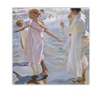 SSLDP LFHLI Poster di Joaquin Sorolla È Ora di Fare Il Bagno - Stampe di Joaquin Sorolla - Dipinto su Tela per la Decorazione della casa, 50x50 cm, Senza Cornice