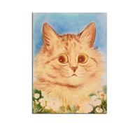 SSLDP LFHLI Poster di Louis Wain Arte murale antropomorfa di Gatti Pittura e Stampe su Tela di Louis Wain Decorazione Moderna del Soggiorno 50x70cmx1 Senza Cornice