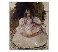 SSLDP LFHLI Poster di Moda di Joaquin Sorolla《Maria Figuero, la Ragazza》Arte murale di Joaquin Sorolla, Dipinto su Tela e Stampe, Decorazione per la casa, 40x60 cm, Senza Cornice