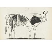 SSLDP LFHLI Poster di Pablo Picasso, Astratto, Vintage, Toro, Arte murale, Dipinto su Tela e Stampe, Moderno, Decorazione per la casa, 40x60cmx1, Senza Cornice.