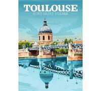 SSLDP LFHLI Poster di paesaggi della Francia nordica, Paesaggio Urbano, Dipinto su Tela, Città turistica, Arte murale e Stampe, Decorazione per la casa, Soggiorno, Immagine 50x70cmx1 Senza Cornice