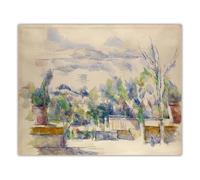 SSLDP LFHLI Poster di Paul Cezanne La terrazza del giardino a Les Lauves, dipinto su tela e stampe di Paul Cezanne, decorazione per la casa, 60x70 cm, senza cornice.
