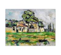 SSLDP LFHLI Poster di Paul Cezanne, Paesaggio di Una Piccola Città, Arte murale, Dipinto su Tela e Stampe di Paul Cezanne, Decorazione per la casa, Soggiorno, 50x70 cm, Senza Cornice