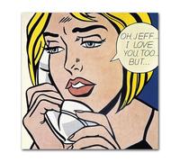 SSLDP LFHLI Poster di Roy Lichtenstein, Arte Astratta Pop da Parete, Dipinto su Tela e Stampe di Roy Lichtenstein per la Decorazione della casa, Soggiorno, 50x50cmx1, Senza Cornice.