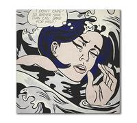 SSLDP LFHLI Poster di Roy Lichtenstein, Arte Astratta Pop da Parete, Dipinto su Tela e Stampe di Roy Lichtenstein per la Decorazione della casa, Soggiorno, 50x50cmx1, Senza Cornice.