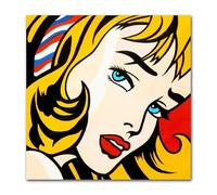 SSLDP LFHLI Poster di Roy Lichtenstein, Arte Astratta Pop da Parete, Dipinto su Tela e Stampe di Roy Lichtenstein per la Decorazione della casa, Soggiorno, 50x50cmx1, Senza Cornice.