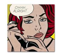 SSLDP LFHLI Poster di Roy Lichtenstein, Arte Astratta Pop da Parete, Dipinto su Tela e Stampe di Roy Lichtenstein per la Decorazione della casa, Soggiorno, 50x50cmx1, Senza Cornice.