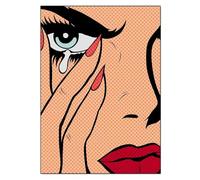 SSLDP LFHLI Poster di Roy Lichtenstein Ragazza Che Piange, Arte murale, Dipinto su Tela e Stampe di Roy Lichtenstein, Arredamento Moderno per la casa, Soggiorno, 50x70 cm, Senza Cornice.