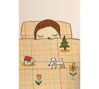 SSLDP LFHLI Poster di Yoshitomo Nara, Ragazza Minimalista, Arte murale, Yoshitomo Nara, Dipinto su Tela e Stampe, Decorazione nordica per la cameretta dei Bambini, 40x60 cm, Senza Cornice.