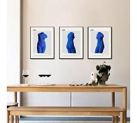 SSLDP LFHLI Poster estetico Yves Klein, Arte murale Monocromatica Blu, Dipinto su Tela e Stampe Yves Klein, Arredamento Moderno per la casa, Quadro da Parete 40x60cmx3 Senza Cornice