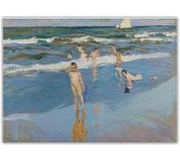SSLDP LFHLI Poster Figli del Mare di Joaquin Sorolla Arte della Parete Joaquin Sorolla Stampe Joaquin Sorolla Dipinto su Tela per la Decorazione Domestica 50x70 cm Senza Cornice