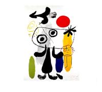 SSLDP LFHLI Poster Minimalista di Joan Miró, Linea Astratta, Arte murale, Dipinto su Tela e Stampe di Joan Miró, Decorazione Moderna per la casa e Il Soggiorno, 50x70 cm, Senza Cornice.