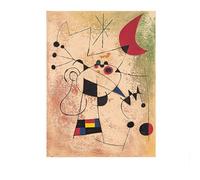 SSLDP LFHLI Poster Minimalista di Joan Miró, Linea Astratta, Arte murale, Dipinto su Tela e Stampe di Joan Miró, Decorazione Moderna per la casa e Il Soggiorno, 50x70 cm, Senza Cornice.