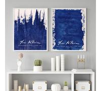 SSLDP LFHLI Poster Minimalista di Yves Klein Arte murale Monocromatica Blu Pittura e Stampe su Tela di Yves Klein Foto di Arredamento Moderno 50x70cmx2 Senza Cornice