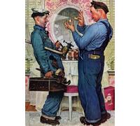 SSLDP LFHLI Poster retrò degli Anni '90 di Norman Rockwell, Arte murale di Norman Rockwell, Dipinto su Tela e Stampe, Decorazione Moderna per la casa, Soggiorno, 50x70 cm, Senza Cornice.