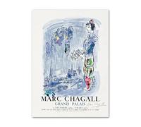 SSLDP LFHLI Poster retrò della Mostra Marc Chagall Arte murale Astratta Marc Chagall Pittura su Tela e Stampe Nordic Home Décor 50x70cm Senza Cornice