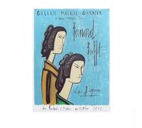 SSLDP LFHLI Poster retrò di Bernard Buffet《Giapponese, 1981》Arte murale Bernard Buffet, Dipinto su Tela e Stampe, Decorazione Moderna per la casa, Immagine 50x70cmx1 Senza Cornice