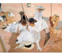 SSLDP LFHLI Poster retrò di Joaquin Sorolla《sotto la Tenda》Arte murale di Joaquin Sorolla Quadro e Stampe di Decorazione casa 60x70cmx1 Senza Cornice