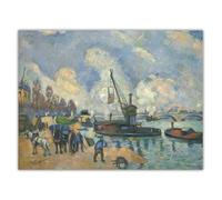 SSLDP LFHLI Poster retrò di Paul Cezanne al Quai de Bercy a Parigi, Dipinto su Tela e Stampe di Paul Cezanne, Decorazione per la casa, 60x70 cm, Senza Cornice.