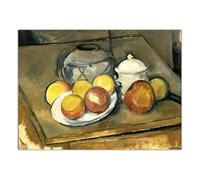SSLDP LFHLI Poster retrò di Paul Cezanne, Natura Morta con Frutta, Arte murale, Dipinto su Tela e Stampe di Paul Cezanne, Quadro Nordico per la Decorazione della casa, 40x60cmx1, Senza Cornice.