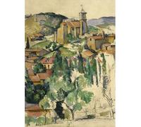 SSLDP LFHLI Poster Vintage di Paul Cezanne, Paesaggio architettonico, Arte murale, Dipinto su Tela e Stampe di Paul Cezanne per la Decorazione della casa, Immagine 40x60 cm Senza Cornice