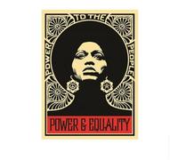 SSLDP LFHLI Poster Vintage di Shepard Fairey, Potere e uguaglianza, Dipinto su Tela, Arte Moderna da Parete, Stampe di Shepard Fairey per la Decorazione della casa, Immagini 50x70 cm, Senza Cornice.