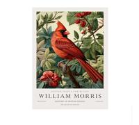 SSLDP LFHLI Poster William Morris Fiori Uccelli Illustrazioni murali Pittura su Tela e Stampe William Morris Quadro di Arredamento casa 50x70cmx1 Senza Cornice