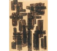 SSLDP LFHLI Retro Pierre Soulages Poster Linea Nera Astratta Arte della Parete Pierre Soulages Pittura su Tela E Stampe per Immagini di Home Decor 50x70cm Senza Cornice
