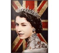 SSLDP LFHLI Ritratto della regina Elisabetta II Poster Arte moderna da parete Regina Elisabetta II Tela Pittura e stampe Nordic Home Decor Immagine 40x60cm Senza cornice