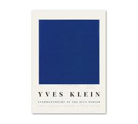 SSLDP LFHLI Yves Klein, Mostra, Poster Nordico, Semplice, Astratto, Blu, Arte murale, Yves Klein, Dipinto su Tela e Stampe, Decorazione per la casa, Immagine 40x60 cm, Senza Cornice