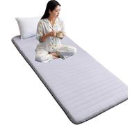 SSLEMMTH Materasso da Terra - Futon Giapponese Tatami, Materasso Portatile per Dormire, Materassini Super Morbidi, Arrotolabile Pieghevole per Dormitorio per Studenti Adulti,Grigio,90x200cm