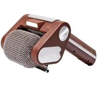 SSLEMMTH Spazzola Elettrica per Grill Senza Fili, Spazzola per La Pulizia Rotante A Rullo Elettrico in Acciaio Inossidabile da 350 Giri/Min con Luce A LED,Marrone