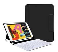 SSLQYLEE Cover per tastiera Bluetooth wireless con fessura per penna da 9,7 pollici (colore: nero e bianco)