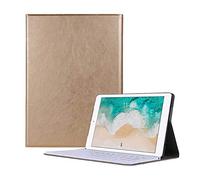 SSLQYLEE Custodia per iPad 10,2 pollici 2019, custodia per tastiera senza fili, in pelle PU, per iPad Air Pro 10,5 pollici (colore oro, dimensioni: per Pro 10.5 2017)