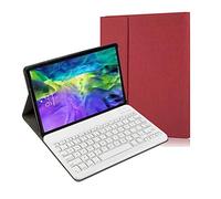 SSLQYLEE Custodia per iPad Air 4 10.9 2020, protezione per tastiera senza fili, antiurto, con fessura per matita per iPad Air 4 10.9ch (colore rosso)