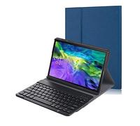 SSLQYLEE Custodia per iPad Air 4 10.9 2020, protezione per tastiera senza fili, antiurto, con fessura per matita per iPad Air 4 10.9ch (colore : blu)