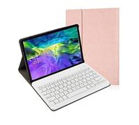 SSLQYLEE Custodia per iPad Air 4 10.9 2020, protezione per tastiera senza fili, antiurto, con fessura per matita per iPad Air 4 10.9ch (colore rosa)
