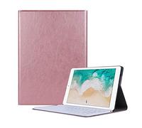 SSLQYLEE Custodia per iPad da 10,2 pollici 2019, custodia per tastiera senza fili, in pelle PU, per iPad Air Pro da 10,5 pollici, colore: oro rosa