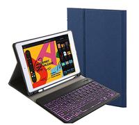 SSLQYLEE Custodia per iPad da 10,2 pollici, con portapenne per iPad di 7° generazione A2197 A2200 A2198 (colore: blu con nero)