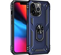 SSLQYLEE Custodia per iPhone 13/13 Mini/13 Pro/13 Pro Max, custodia protettiva militare per cellulare con supporto anello per auto, supporto (colore: blu, dimensioni: 13pro max max