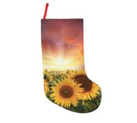 ssmbnvv Calze natalizie personalizzate con stampa di girasoli e luce solare, 45,7 cm, calze di peluche natalizie, per camino, scale, regali per la casa